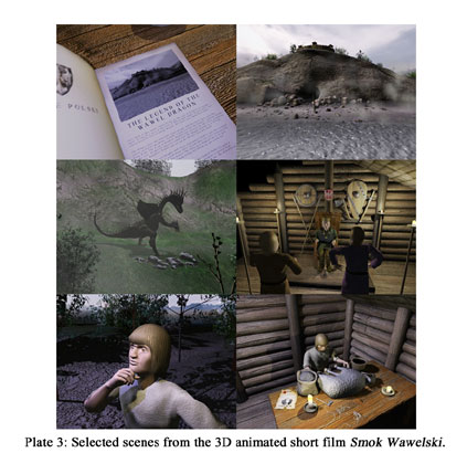 Plate 3: Selected scenes from the 3D animated short film Smok Wawelski