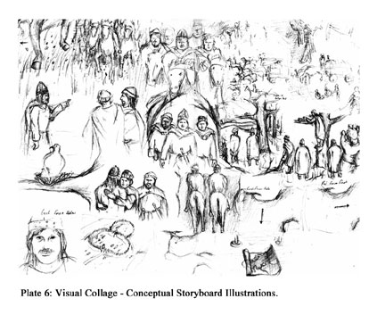 Plate 6: Visual Collage - Conceptual Storyboard Illustrations