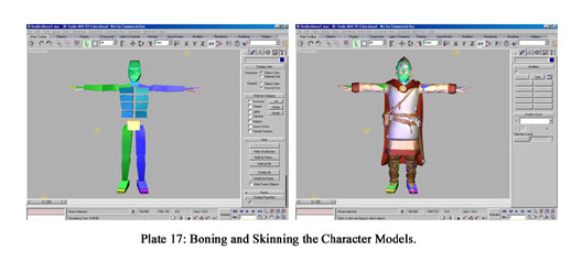 Plate 17: Boning and Skinning the Character Models