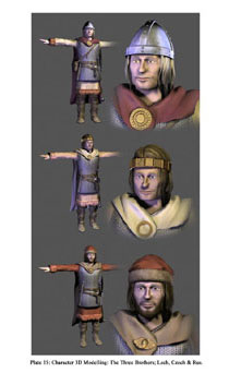 Plate 15 Thumbnail: Character 3D Modelling: The Three Brothers; Lech, Czech & Rus