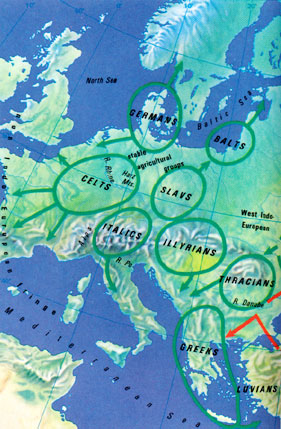 Indo-European migration westwards to Europe